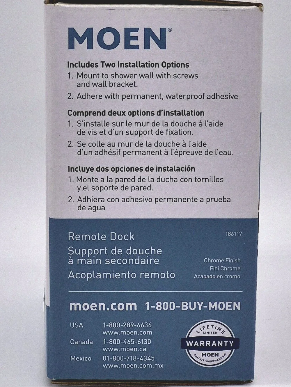 🚿 Moen Magnetix Remote Dock 186117 Chrome Shower Head Holder NWT